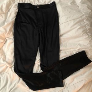 Forever 21 High Waist Stretchy Shiny Pant